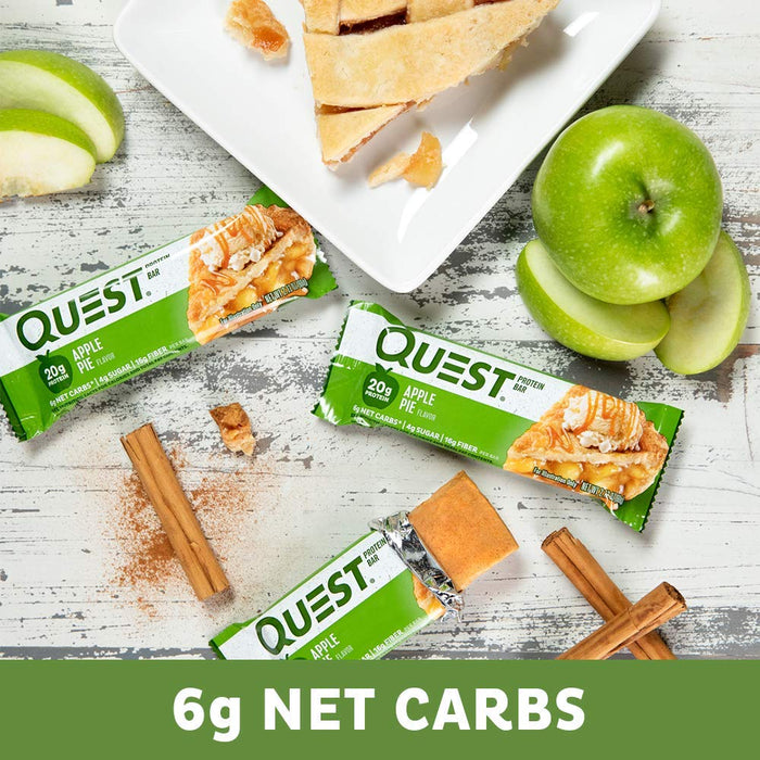 Quest Bar, Apple Pie - 12 bars | High-Quality Protein Bars | MySupplementShop.co.uk