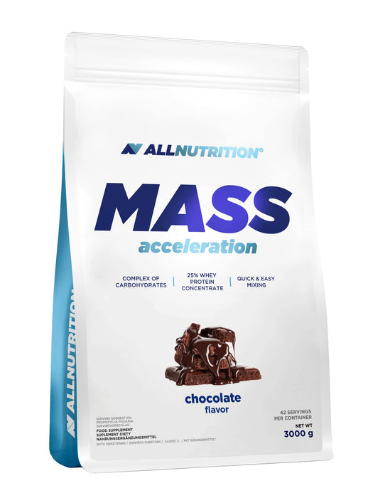 Allnutrition Mass Acceleration, Chocolate - 3000 grams | High-Quality Weight Gainers & Carbs | MySupplementShop.co.uk