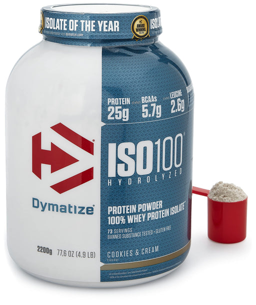 Dymatize ISO-100, Cookies & Cream - 2200 grams | High-Quality Protein | MySupplementShop.co.uk