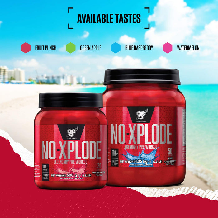 BSN NO Xplode, Green Apple - 600 grams | High-Quality Nitric Oxide Boosters | MySupplementShop.co.uk