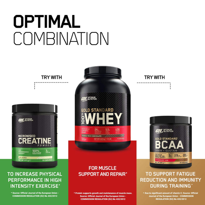 Optimum Nutrition Gold Standard 100% Whey, Vanilla Ice Cream - 450 grams | High-Quality Protein | MySupplementShop.co.uk