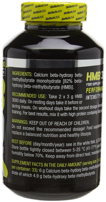 BioTechUSA CA-HMB 3000 - 200 grams | High-Quality Amino Acids and BCAAs | MySupplementShop.co.uk