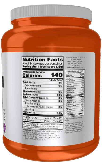 NOW Foods Plant Protein Complex, Creamy Vanilla - 907g | High-Quality Protein | MySupplementShop.co.uk