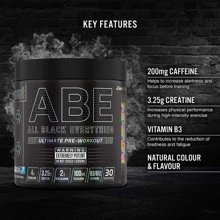 Applied Nutrition ABE (All Black Everything) Ultimate Preworkout 315g | High-Quality Vitamins & Supplements | MySupplementShop.co.uk