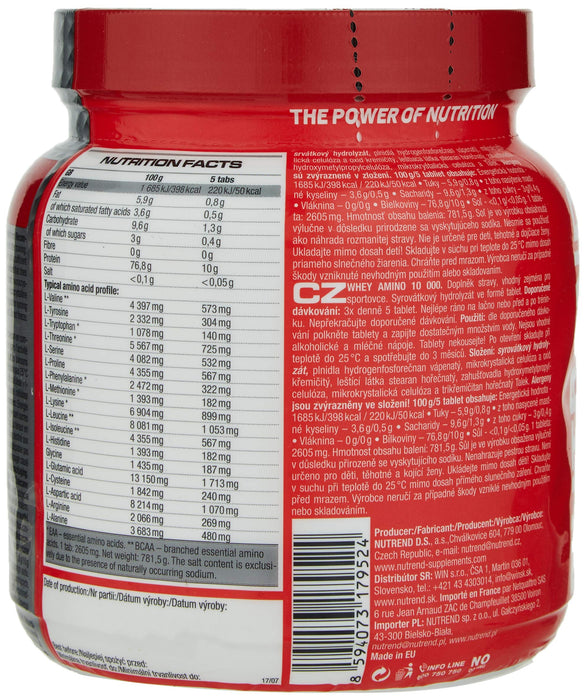 Nutrend Whey Amino 10 000 - 300 tablets | High-Quality Amino Acids and BCAAs | MySupplementShop.co.uk