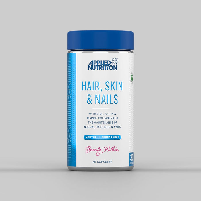 Applied Nutrition Hair, Skin & Nails 60Caps Unflavoured | High-Quality Hair and Nails | MySupplementShop.co.uk