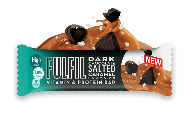 Fulfil Vitamin & Protein Bar 15 x 55g - Dark Salted Caramel - Sports Nutrition at MySupplementShop by Fulfil Nutrition