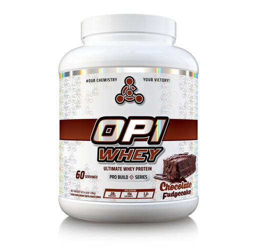 Chemical Warfare OP1 Whey Protein 1.8kg Chocolate Fudge Cake | High-Quality Protein Supplement Powder | MySupplementShop.co.uk