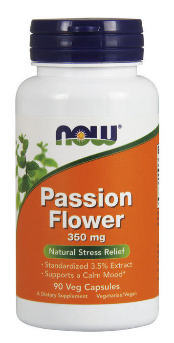 NOW Foods Passion Flower, 350mg - 90 vcaps - Health and Wellbeing at MySupplementShop by NOW Foods