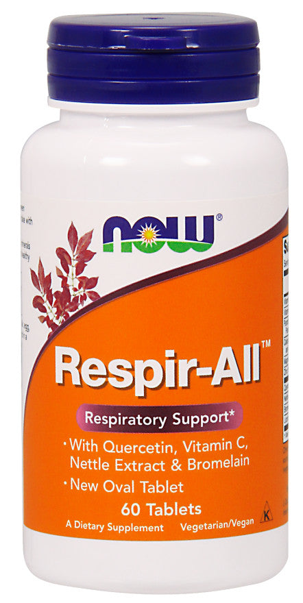 NOW Foods Respir-All, Allergy - 60 tablets | High-Quality Special Formula | MySupplementShop.co.uk