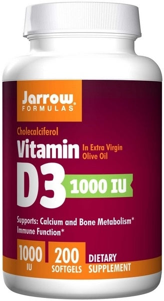 Jarrow Formulas Vitamin D3, 1000 IU - 200 softgels - Vitamins & Minerals at MySupplementShop by Jarrow Formulas