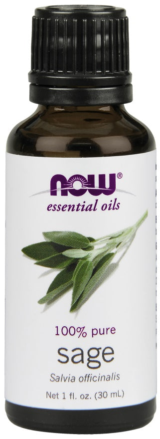 NOW Foods Essential Oil, Sage Oil - 30 ml. | High-Quality Health and Wellbeing | MySupplementShop.co.uk