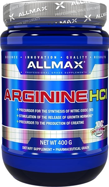 AllMax Nutrition Arginine HCl - 400 grams | High-Quality Amino Acids and BCAAs | MySupplementShop.co.uk