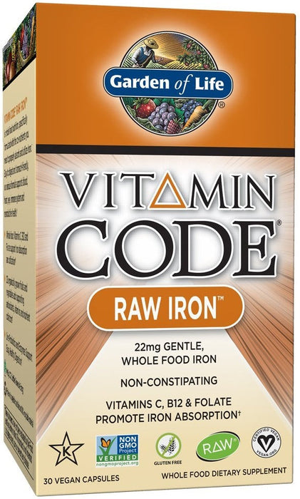 Garden of Life Vitamin Code Raw Iron - 30 vegan caps - Vitamins & Minerals at MySupplementShop by Garden of Life