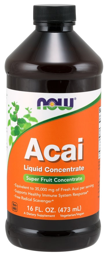 NOW Foods Acai Liquid Concentrate - 473 ml. | High-Quality Health and Wellbeing | MySupplementShop.co.uk
