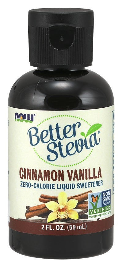 NOW Foods Better Stevia Liquid, Cinnamon Vanilla - 59 ml. | High-Quality Health Foods | MySupplementShop.co.uk