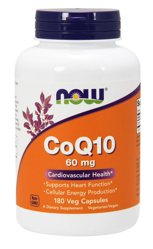 NOW Foods CoQ10, 60mg - 180 vcaps | High-Quality Health and Wellbeing | MySupplementShop.co.uk