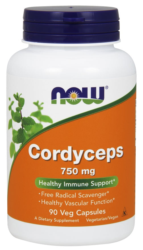 NOW Foods Cordyceps, 750mg - 90 vcaps | High-Quality Health and Wellbeing | MySupplementShop.co.uk