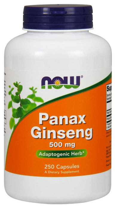 NOW Foods Panax Ginseng, 500mg - 250 caps - Health and Wellbeing at MySupplementShop by NOW Foods