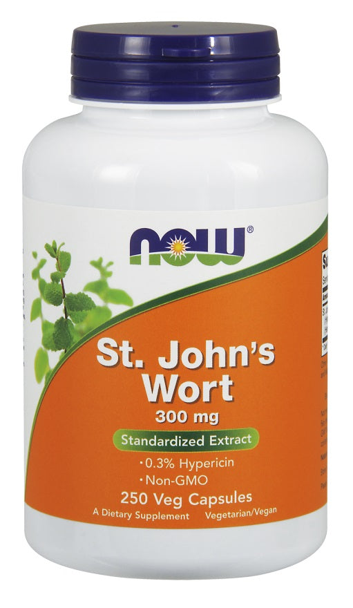 NOW Foods St. John's Wort, 300mg - 250 vcaps | High-Quality Hats & Caps | MySupplementShop.co.uk