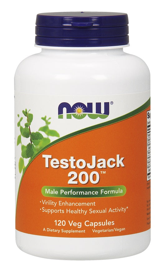 NOW Foods TestoJack 200 - 120 vcaps | High-Quality Natural Testosterone Support | MySupplementShop.co.uk