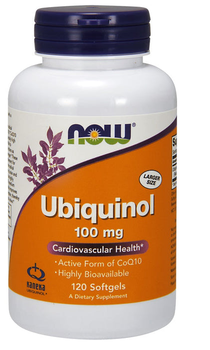 NOW Foods Ubiquinol, 100mg - 120 softgels - Health and Wellbeing at MySupplementShop by NOW Foods