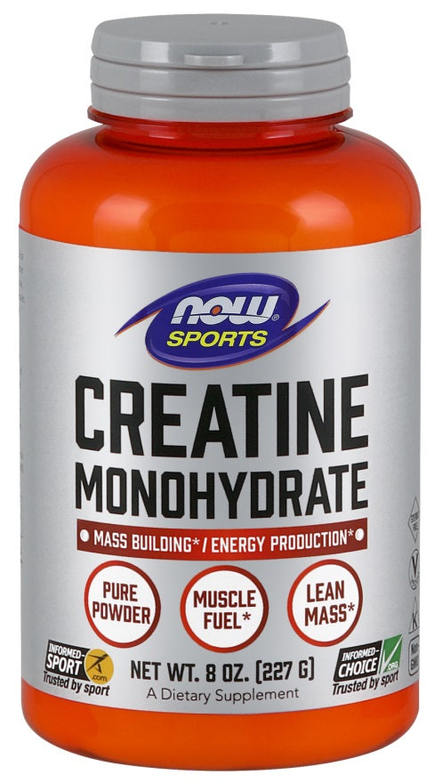 NOW Foods Creatine Monohydrate, Pure Powder - 227g | High-Quality Creatine Supplements | MySupplementShop.co.uk
