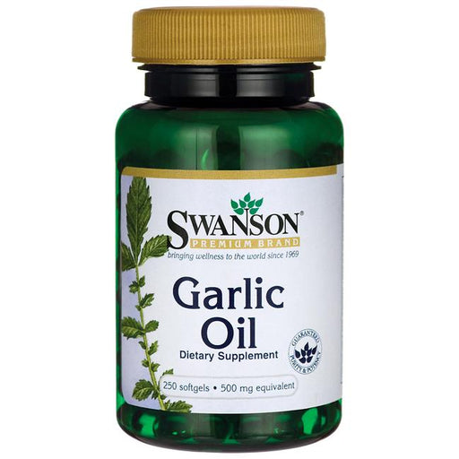Swanson Garlic Oil, 500mg - 250 softgels | High-Quality Health and Wellbeing | MySupplementShop.co.uk