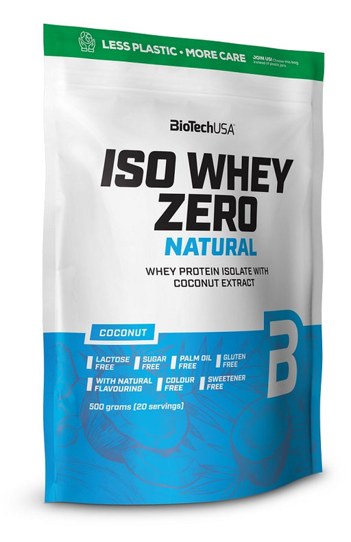 BioTechUSA Iso Whey Zero Natural, Coconut - 500 grams | High-Quality Protein | MySupplementShop.co.uk