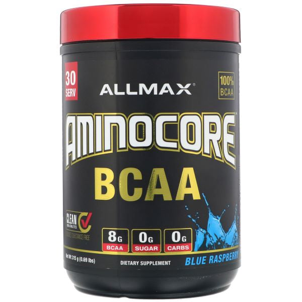 AllMax Nutrition Aminocore BCAA - 315 grams - Blue Raspberry - Amino Acids and BCAAs at MySupplementShop by AllMax Nutrition