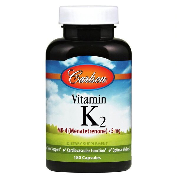 Carlson Labs Vitamin K2 MK-4, 5mg - 180 caps | High-Quality Vitamins & Minerals | MySupplementShop.co.uk