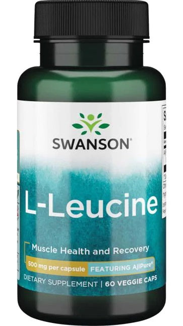 Swanson AjiPure L-Leucine, 500mg - 60 vcaps - Amino Acids and BCAAs at MySupplementShop by Swanson