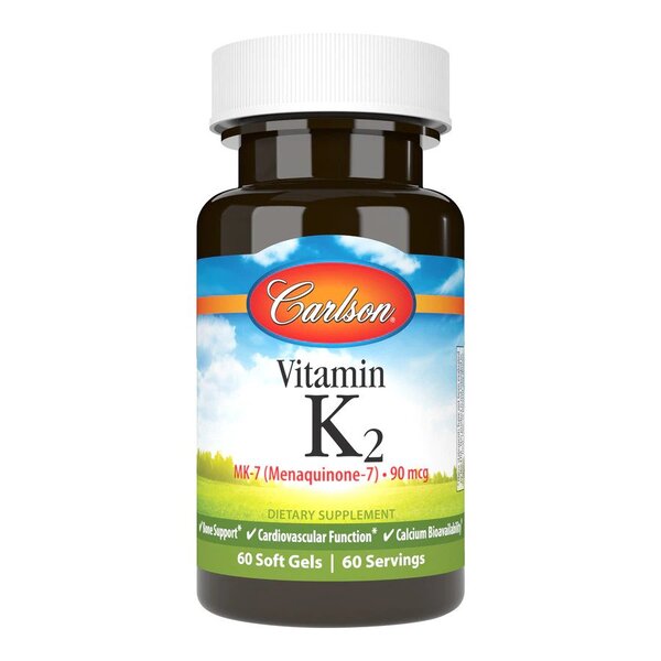 Carlson Labs Vitamin K2 MK-7, 90mcg - 60 softgels - Vitamins & Minerals at MySupplementShop by Carlson Labs