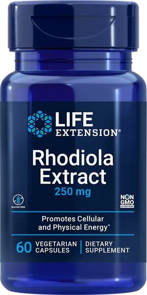 Life Extension Rhodiola Extract, 250mg - 60 vcaps | High-Quality Health and Wellbeing | MySupplementShop.co.uk