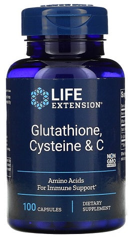 Life Extension Glutathione, Cysteine & C - 100 caps | High-Quality Health and Wellbeing | MySupplementShop.co.uk