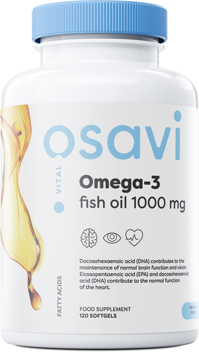 Osavi Omega-3 Fish Oil, 1000mg (Lemon) - 120 softgels | High-Quality Omega-3 | MySupplementShop.co.uk