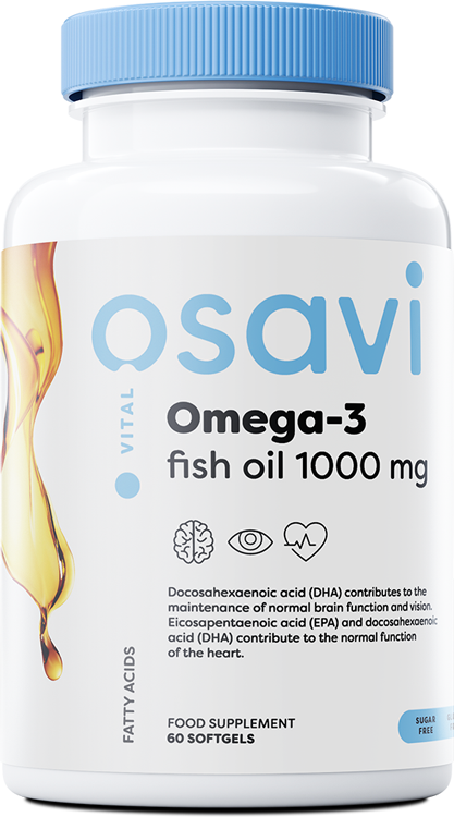 Osavi Omega-3 Fish Oil, 1000mg (Lemon) - 60 softgels | High-Quality Omega-3 | MySupplementShop.co.uk