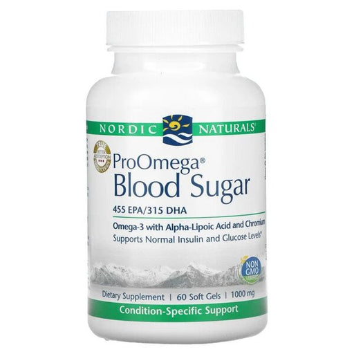 Nordic Naturals ProOmega Blood Sugar - 60 softgels | High-Quality Omega 3-6-9 | MySupplementShop.co.uk