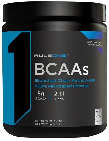 Rule One BCAAs, Blue Raspberry - 216 grams | High-Quality Amino Acids and BCAAs | MySupplementShop.co.uk