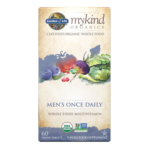 Garden of Life Mykind Organics Men's Once Daily - 60 vegan tabs | High-Quality Combination Multivitamins & Minerals | MySupplementShop.co.uk