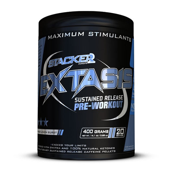 Stacker2 Europe Extasis, Orange Lemon Burst - 400 grams | High-Quality Pre & Post Workout | MySupplementShop.co.uk