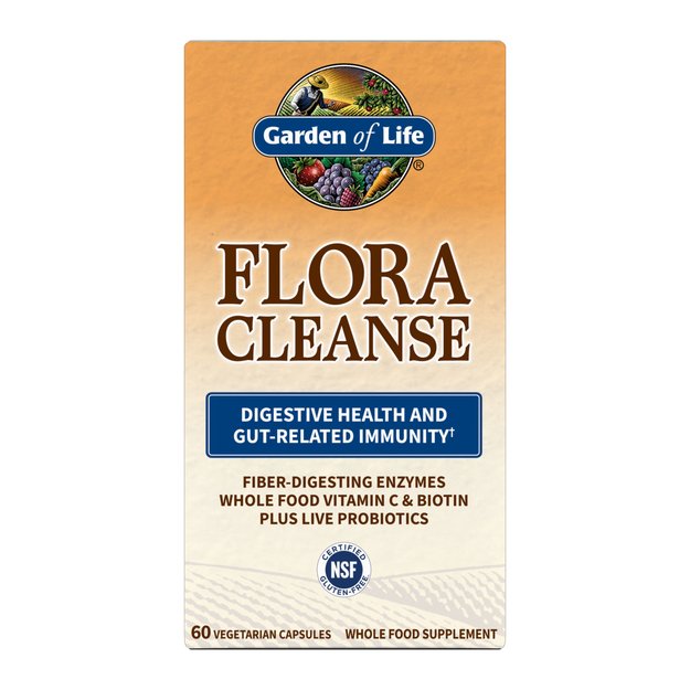 Garden of Life Flora Cleanse - 60 vcaps | High-Quality Health and Wellbeing | MySupplementShop.co.uk