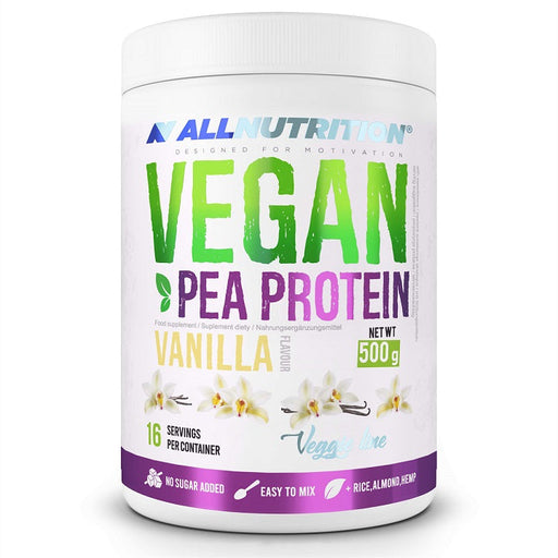 Allnutrition Vegan Pea Protein, Vanilla - 500g | High-Quality Combination Multivitamins & Minerals | MySupplementShop.co.uk