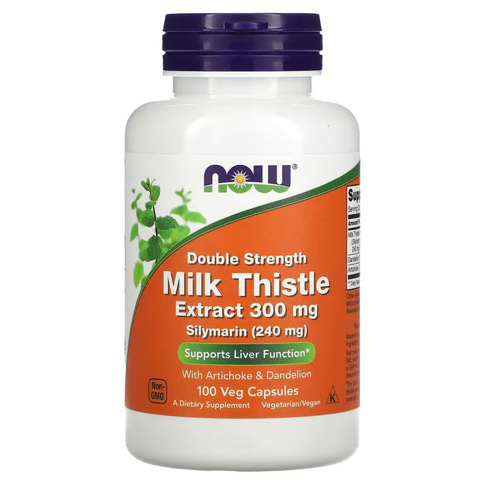 NOW Foods Milk Thistle Extract with Artichoke & Dandelion, 300mg - 100 vcaps - Health and Wellbeing at MySupplementShop by NOW Foods