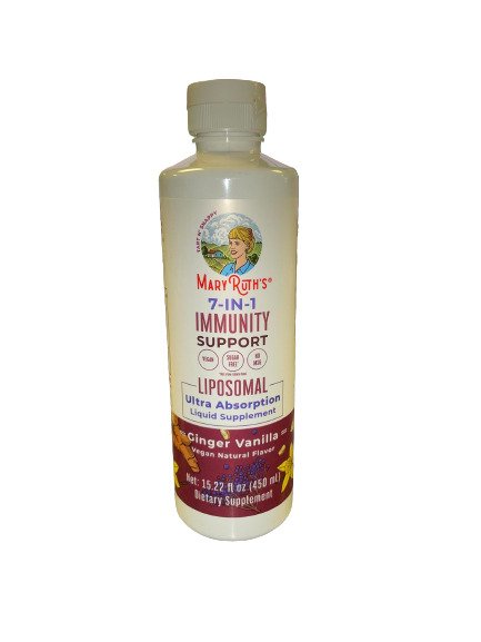 MaryRuth Organics 7-IN-1 Immunity Support Liposomal, Ginger Vanilla - 450 ml. | High-Quality Sports Supplements | MySupplementShop.co.uk