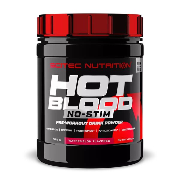 Hot Blood No-Stim, Watermelon - 375g by SciTec at MYSUPPLEMENTSHOP.co.uk